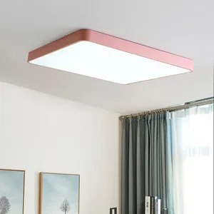 Luzes de teto Sala de estar nórdica Luz moderna minimalista quarto à beira da cama Lâmpadas quadradas Lâmpadas domésticas Iluminação interna