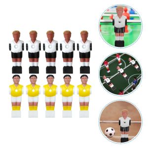 テーブル10PCS Foosball Athletes Dolls Tabletop Football Playersフットボールマシンパーツテーブルサッカーアクセサリーチップス