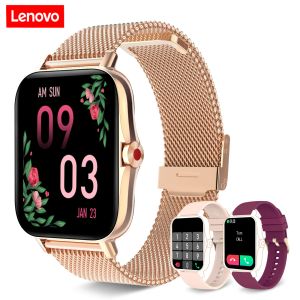 Zegarki Lenovo Nowe kobiety inteligentne połączenie zegarek Odbierz Fitness Tracker Wodoodporny smartwatch tętno monitor snu Menometr Men Watch