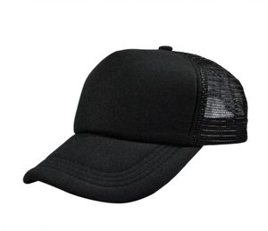 Mężczyźni Regulowany swobodny kapelusz baseballowy Summer Outdoor Lady Ponytail Plain Snapback Cap Trucker Hat2626544