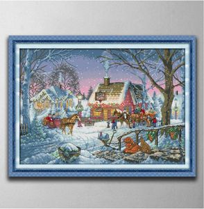 Warm Township 2 Handmade Cross Stitch Craft Tools Embroidery Needlework sets counted print on canvas DMC 14CT 11CT Home decor pain8803953