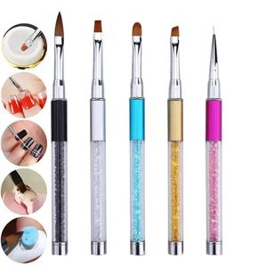 1pc Nail Pinsel Nagelkunst Malerei Stiftpinsel UV Gel polierakrylisch Nagel Zeichnung Stift DIY Malerei Blume Maniküre Werkzeuge