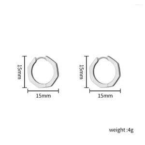 Orecchini a cerchio 5 coppie in acciaio inossidabile esagono 15mm 20mm Orero all'ingrosso