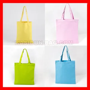 Shopping Bags (100pcs/lot) Factory Wholesale Canvas Cotton Grocery Tote Bulk