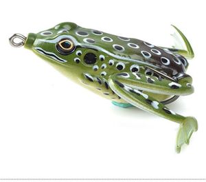 Weihe Fishing Live Target Frog Lure 50mm11g Snakehead Lure Topwater Simulation Frog Fishing人工柔らかいラバーBait1590749