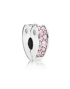 Otantik 925 Sterling Gümüş Boncuklar Takılar Pembe Açık Arklar Aşk Kalp Kilit Durdurucu Boncuk Fit Charm Bilezik Diy Winsome J1617443