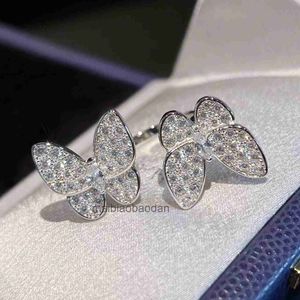 Designer Luxus -Schmuck Ring Vancllf Neue Fanjia High Edition V Gold Double Butterfly mit 18 K eingelegt