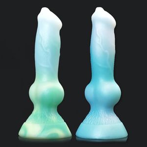 Dildos di lupo silicone con tazza di aspirazione per cane Dilldo Animal Penis Masturbatore Masturbatore Anal Plug Artificiale Dick Adulto Sex Toys 240506