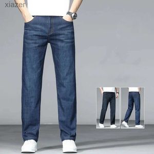 Men's Jeans Spring and Autumn New Casual Mens Pants Elastic Straight Tube Pants Business Fashion Loose Comfortable Breathable Cotton Jeans WX