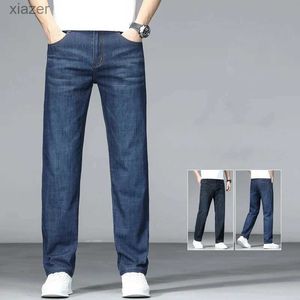 Herren Jeans Frühling und Herbst Neue lässige Herrenhose Elastizität gerade Rohrhosen Business Mode lose komfortable atmungsaktive Baumwolljeans WX