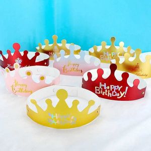 3 pezzi Candele pieghevoli cappello di buon compleanno con cappello rosso gollo per bambini primo compleanno Cappello per la festa di compleanno della corona per adulti