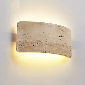 Lampa ścienna Wabi-Sabi LED LED Light Stone IP65 Wodoodporne łóżko do łóżka Retro Sconces Oprawa oświetlenia Dekoracja domu w pomieszczenia