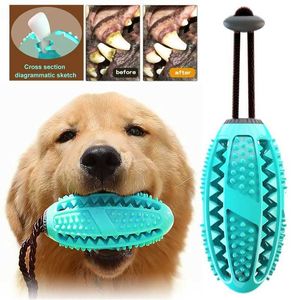 Dog Toys Tuggar Interaktivt gummi för stora små hundkatter Tuggar Tänder Rengöring Golden Labrador Retriever Training Pet Accessories H240506