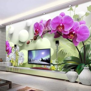 Adesivi per foto personalizzato sfondi personalizzati 3d fiore stereoscopico fiore moderno decorazione moderna decorazione interno camera da letto soggiorno divano carta da parete murale