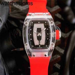 Projektantka zegarki Richamill zegarki luksusowe zegarki na rękę RMS07-02 W pełni automatyczny mechaniczny zegarek Crystal Case