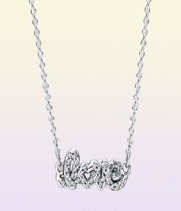 Minchas Signature of Love 45 cm / 17,7 em colar autêntico 925 prata esterlina se encaixa em estilo de joias europeias Andy Jewel 590415CZ1650409