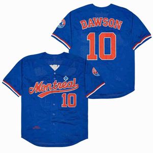 Men's T-Shirts Baseball Jersey Montreal 8 CARTER 27 GUERRERO 45 MARTINEZ 10 DAWSON Jerseys Sewing Embroidery Sports Outdoor Blue high-quty T240506