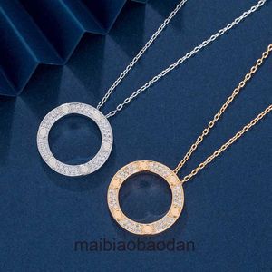 Cartre High End jewelry rings for womens V Gold Necklace Small and Minimalist Light Luxury Full Sky Star Screw Ring Single Ring Collar Chain Original 1:1 With Real Logo