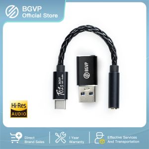 Конвертер BGVP T01S DAC Декодирование Audio Hifi Усиление наушников USB Typec до 2,5/3,5/4,4 мм адаптер разъем 32 -битный цифровой декодер Aux Converter