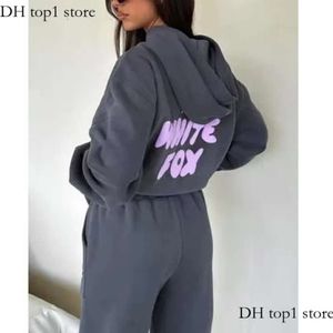 Whitefox Tracksuits Women Hoodie Sets Two Piece Long Sleeve Polyester Pullover Pants Hooded Casual Loose Fitting Clothing Set Hoodies Pants Sweatshirts 157