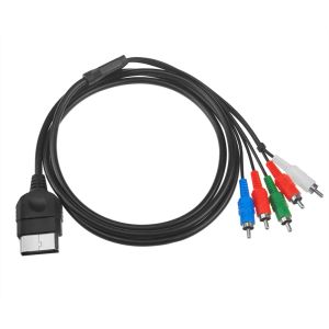 Cables 1.8m RCA Audio Video Cable AV Cable High Definition HD Component TV Hookup Connection Cord for Original XBOX Black