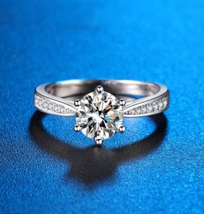 925 Silverpläterad diamantring bröllopsengagemang presentälskare ring för kvinnor zirkonia zirkonringar män smycken gåvor mode acces5786671