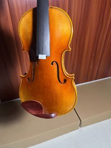 4/4 handmade violin flamed grain fabulous sound natural color with quality case
