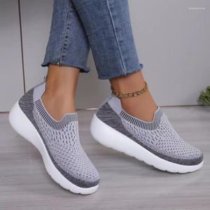 Casual Shoes Ladies Autumn 2024Fashion Round Toe Mesh Breathable Womens Walking Flat Non-Slip Sports Large Size