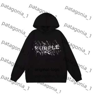 Purple Hoodie Designer Hoodies Pullover Hoody Classic Letters in der gleichen Farbstickerei Drucken vielseitig lässige, lockere Paare Lila Kleidung 5214