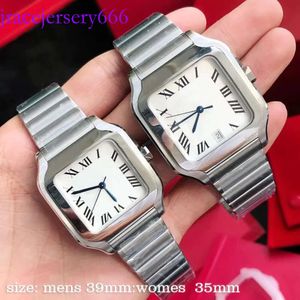 NY LA GM Designer Designer Rozmiar mody 39 mm 35 mm kwadratowy 904L Pasek ze stali nierdzewnej Automatyczny ruch mechaniczny Sapphire Wodoodporne panie Watch DBG