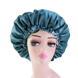 2024 Yeni Saten Saç Kapağı Uyumak İçin Görünmez Düz İmitasyon İpek Yuvarlak Saç Bakımı Kadın Meapwear Töreni Ayarlama Düğmesi Gece Şapkası
