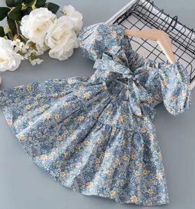 Summer style little girl Princess dress fashion children cotton floral dresses casual one piece skirt