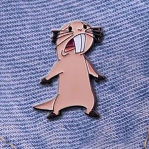 Brooches Cute Cartoon Groundhog Brooch Backpack Pin Clothes Hat Pins Badge Party Hats Decorations Wholesale Birthday Gift