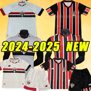 2024 2025 SAO PAULO SOCCER Jerseys Home Away Away Dani Alves Reinaldo Pato Pablo Football koszule V. Bueno Hernanes Igor Gomes Fan Men Home Away Kids