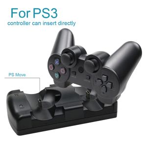 Joysticks för Sony PS3 för Move Controller Charger USB -kabeldriven laddningsdocka för PlayStation 3 Flytta Joystick GamePad Controle