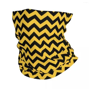 Bandanas giallo e nero geometrica al collo delle onde ghette donne uomini UV protezione inverno moderna sciarpa di bandana per ciclismo