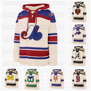 2024 Hoodie Hockey Baseball Football Basketball Lacer Capuz Creme