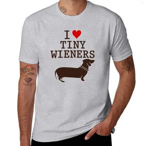 Polos maschile I Love Tiny Wieners Funny Dachshund Dog T-shirt Sports Abiti anime vestiti più dimensioni Tops da uomo magliette grafiche