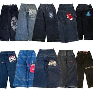 Men's Pants JNCO Series Embroider Graphic Jeans For Men Y2K Hip-hop Harajuku Casual Loose High-quality Denim 2024 Street Wide Leg