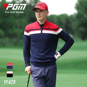 Herren Polos PGM Mens Polo Shirts Sport Freizeit T-Shirt Herbst Winter Long Slve Kleidung warmer Pullover YF429 Großhandel Y240506