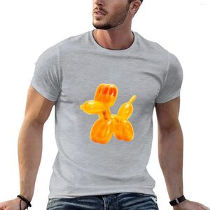Polos masculinos Baby Clear Balloon Orange Dog Funny Anatomy T-shirt em branco Animal Príffor Boys Blush Cotton
