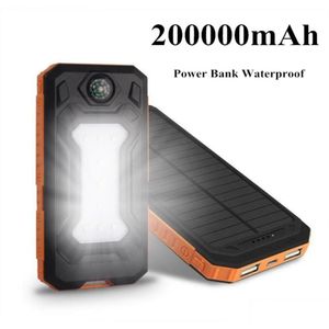 バッテリーパワーバンクの防水200000MAH 2つのUSBソーラー充電器ケースモデルバッテリー5353683ドロップデリバリーエレクトロニクスDHDQF