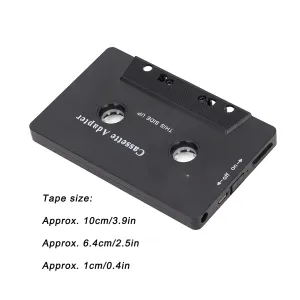 Kit Car Audio Bluetooth Wireless Cassette Receiver, Tape Player Bluetooth 5.0 Cassette Aux Adapter, Black