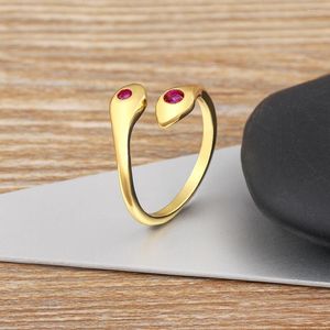 Cluster Rings AIBEF Eye Shape 4 Color Rhinestone Open Adjustable Unisex Copper CZ Jewelry Women Unusual Accessories Girl Gift Wholesale