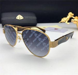 Óculos de sol de novos homens de moda masculino os óculos de sol The Star Pilot Frame com Diamond Avantgarde Style Coating Printing UV4008410954