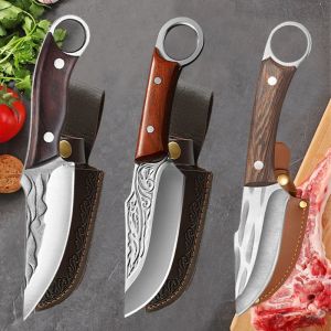 Knivar rostfritt stål köttklyvar slaktare boning kniv som klipper fårkött fläskkött kniv hem kök grönsaker skivkniv bbq