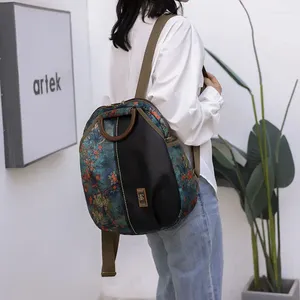 Schultaschen Chinese Style Design Rucksack weibliche Freizeit Mode große Kapazitätsreisen