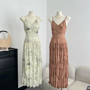 Abiti casual estate boho cinghia stampato floreale abito lungo donna donna senza maniche senza maniche slip slip beach cami vestidos abito femme