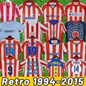 Athletic Retro Madrid Soccer Jerseys #9 F Torres Caminero Griezmann Gabi Home Vintage Classic Football camisa 04 05 06 10 11 13 14 15 94 272W