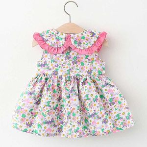 Abiti da ragazza Summer Baby Girl Dress Weeveless Boll Collar Princess Abito+Bagna Borsa Birth Birthday Custom Abbiglia